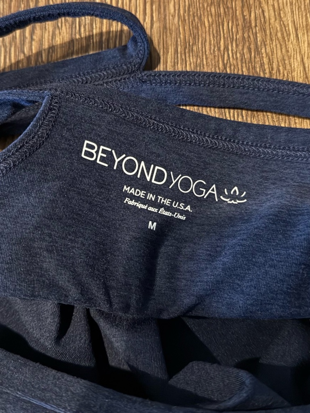 Beyond Yoga Space Dye Navy Cropped Tank Size Medium - Picture 3 of 3